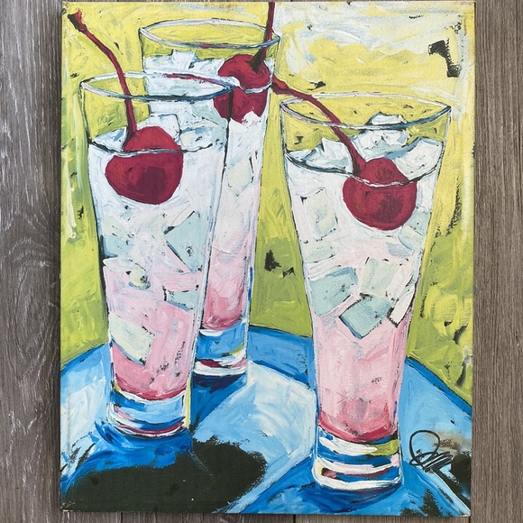 🍒 Cherry and Ice 🧊 Wall Decor Digital Painting 🖼️ - Picture 2 of 4